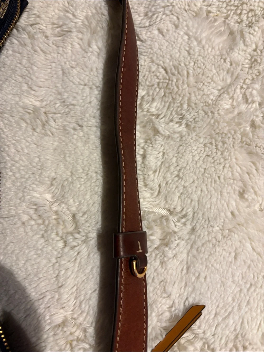 Tory Burch Beige and Black Logo Shoulder Hobo